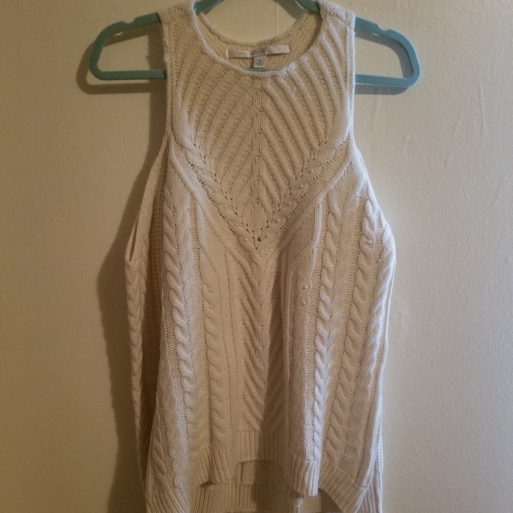 Cold shoulder sweater